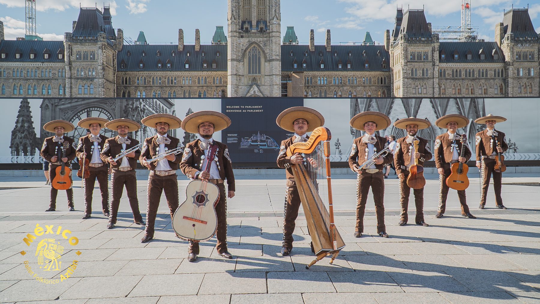Mariachi Aztlán in front of Parliament Hill, Ottawa
