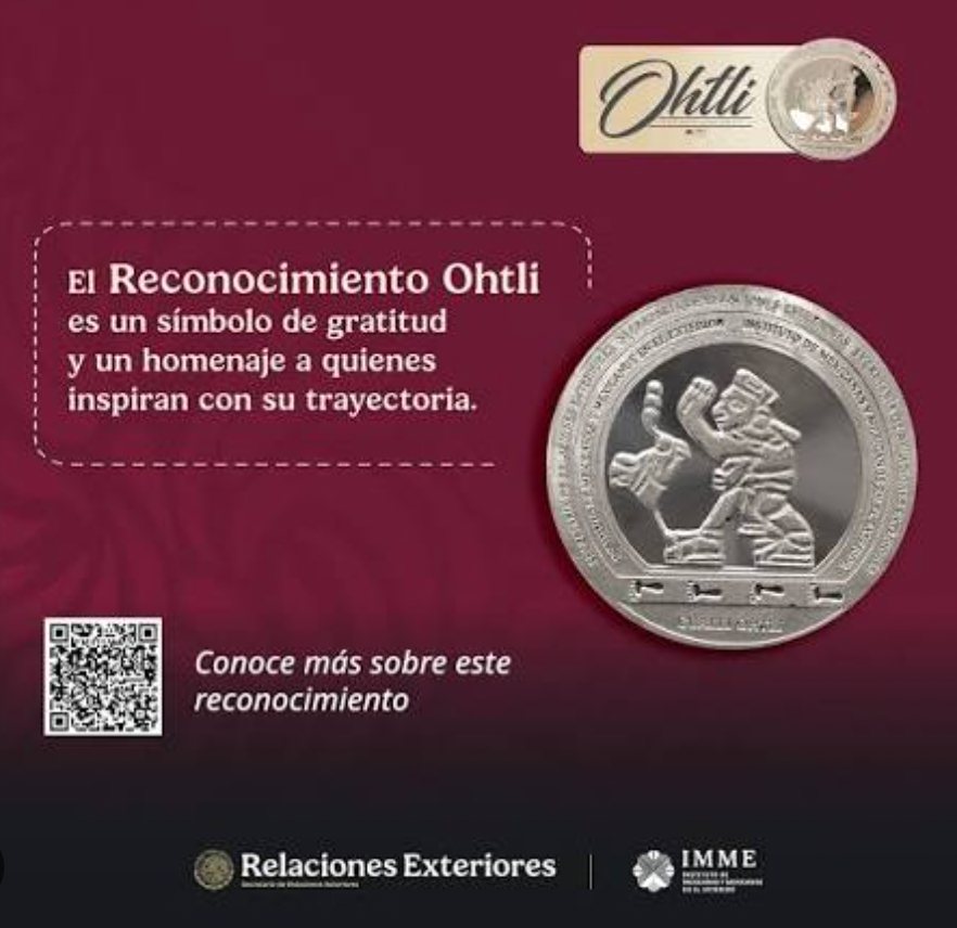 The Ohtli recognition from Mexico’s Secretariat of Foreign Affairs